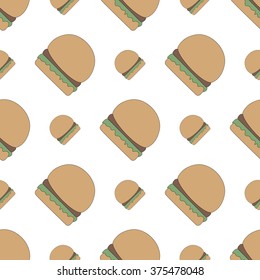 Fast food seamless vector illustration. Vector illustration for various creative projects