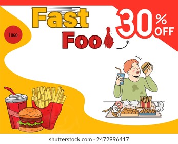 Fast food sell, up to 30 percent off
