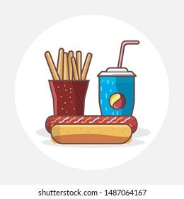 Fast Food set vector design