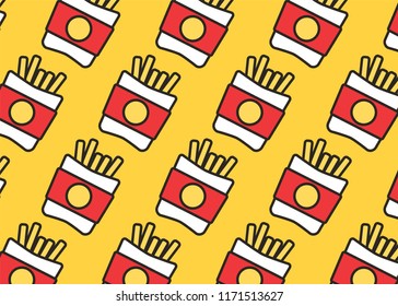 Fast food set. Vector fast food icons. Breakfast background burger vector