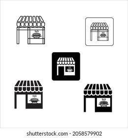 Fast Food  Shop Icon set