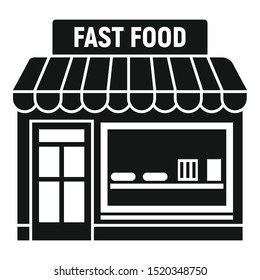 Fast food shop icon. Simple illustration of fast food shop vector icon for web design isolated on white background