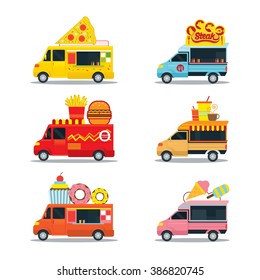 Fast Food Shop, Truck, Pizza, Burger, Steak, Donut, Ice Cream and Drinks