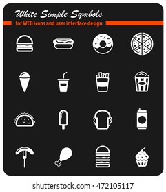 Fast food simply symbol for web icons and user interface