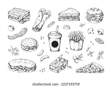 Fast food sketch 