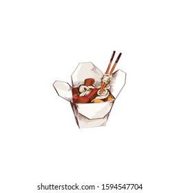 Fast food sketch Vector icon