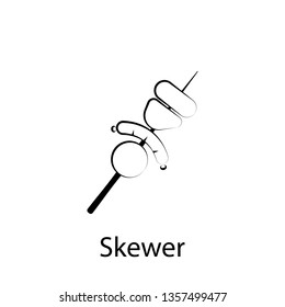 fast food skewer outline icon. Element of food illustration icon. Signs and symbols can be used for web, logo, mobile app, UI, UX