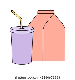 fast food snack icon. vector illustration