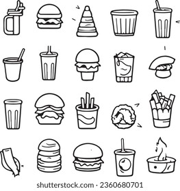 Fast Food snacks Icon pack 
