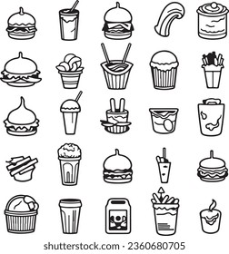 Fast Food snacks Icon pack 