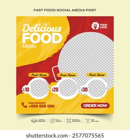 Fast Food Social Media Post Template