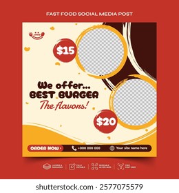 Fast Food Social Media Post Template