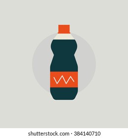 Fast food soda. Soda flat style. Fast food drink concept. Soda symbol