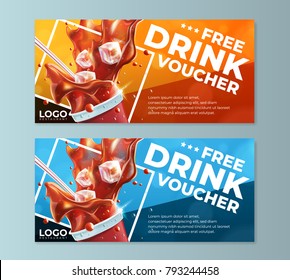 Fast Food Soda Voucher Templates