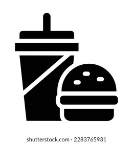 fast food solid icon illustration vector graphic
