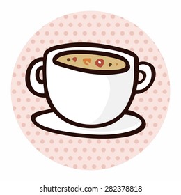 fast food soup flat icon elements,eps10