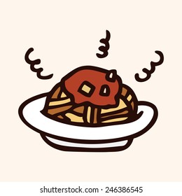 fast food spaghetti flat icon elements,eps10