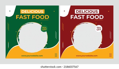 Fast Food Special Sale Offer Instagram Pinterest Web Media Post Banner