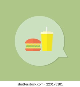 Fast food Speech bubbles