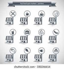 Fast food spot markers - pointers