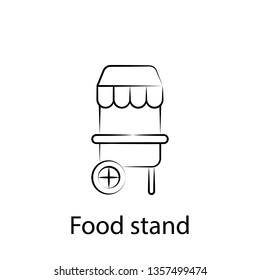 fast food stand outline icon. Element of food illustration icon. Signs and symbols can be used for web, logo, mobile app, UI, UX