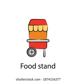 fast food stand outline icon. Element of food illustration icon. Signs and symbols can be used for web, logo, mobile app, UI, UX