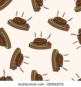 fast food steak icon,10,seamless pattern