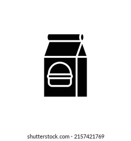 Fast food stencil icon. Vector illustration isolated on a white background. Editable stroke