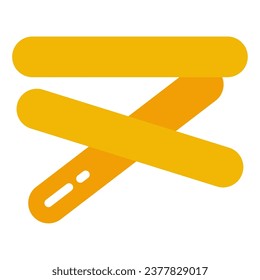 fast food stick object vector  icon