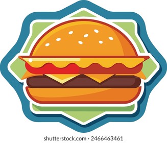 fast food sticker icon vector artwork illustration image (2)