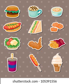 fast food stickers