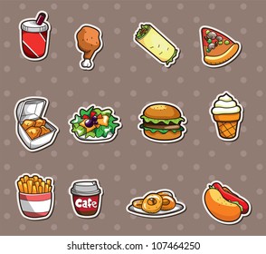 fast food stickers