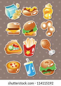 fast food stickers