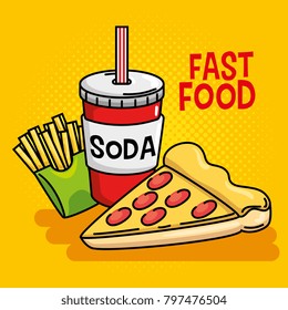 fast food stickers pop art