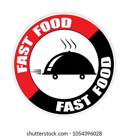 Fast food sticker,vector illustration