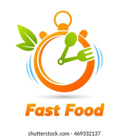 Fast Food (Stopwatch with a spoon and fork)