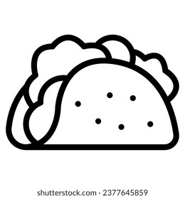 fast food tacos object vector icon