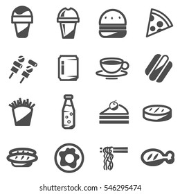 fast food take away delivery food vector icon