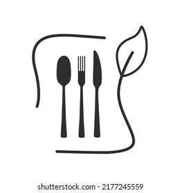 Fast food and take away eco packaging symbol for restaurant, cafe, bistro and diner. Plastic free and recyclable. Vector stock illustration isolated on white background. EPS10
