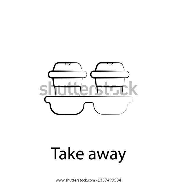 fast food take away outline icon. Element of food\
illustration icon. Signs and symbols can be used for web, logo,\
mobile app, UI, UX