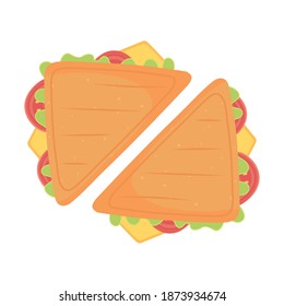 fast food, tasty sandwiches icon isolated design vector illustration