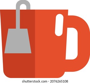 Fast food tea, illustration, vector, on a white background.