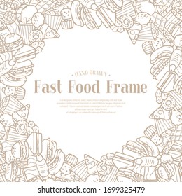Fast food template frame and page design for menu design.