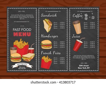 Fast food template fast food restaurant menu 