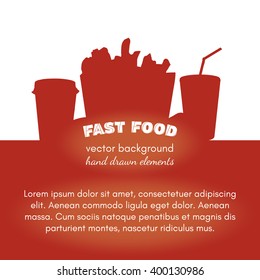 Fast food template vector illustration