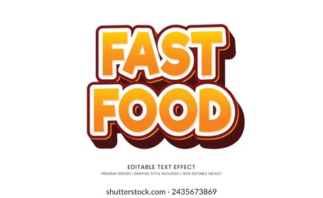 fast food text effect template editable design for business logo and brand