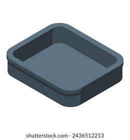 Fast food tray icon isometric vector. Serving mealtime dish holder. Kitchen menu platter
