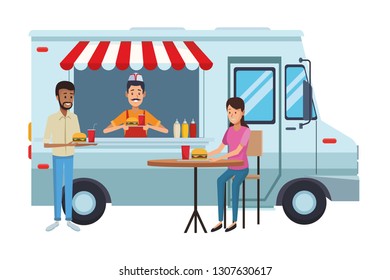 fast food truck cartoon