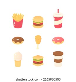 Fast Food Variant Simple Vector Design Stock Vector (Royalty Free ...
