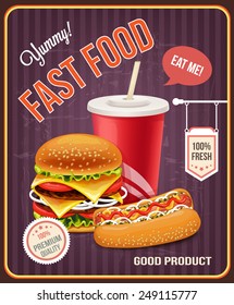 Fast food vector banner